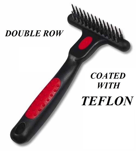 Pro double row undercoat rake - double,