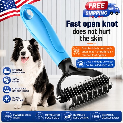 Pet deshedding brush double - pet,