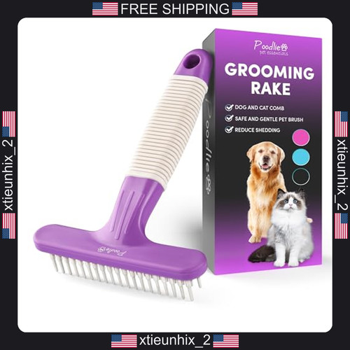 Dog undercoat rake for dense - dog,